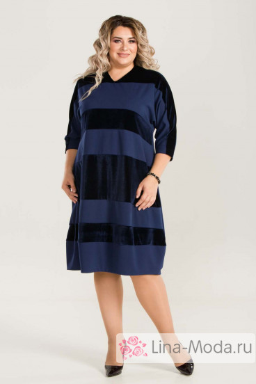 Платье 673 Luxury Plus (Синий)