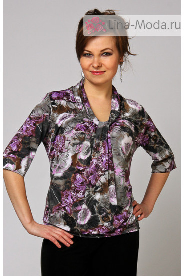 Блуза "СКС" 635 (Сиреневые одуванчики)