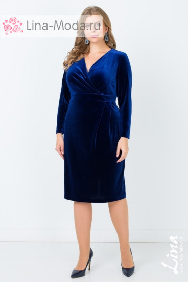 Платье "Эвелина" Лина (Синий темный)