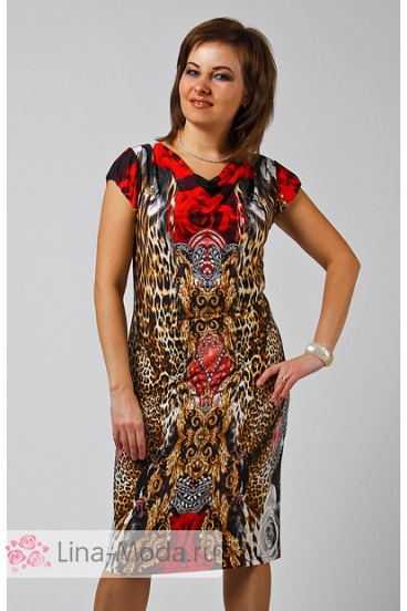 Платье "СКС" 3074 (Леопард)
