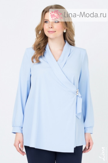 Блуза "Лайма" Лина (Голубой)