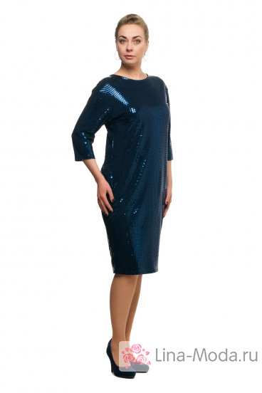Платье "Олси" 1705027/2 ОЛСИ (Темно-синий)