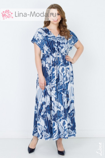 Платье "Самира" Лина (Синий)