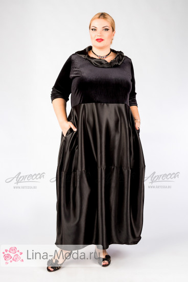 Платье "Артесса" PP20511BLK00 (Черный)