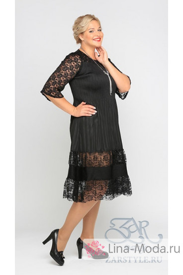 Платье "Ажур" Zar Style (Черный)