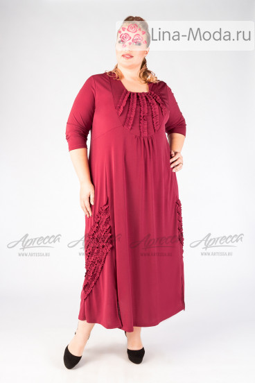 Платье "Артесса" PP23607RED29 (Бордовый)