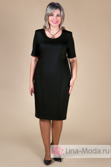 Черное платье для женщин 50