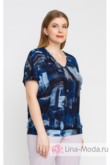 Блуза "Лина" 4148 (Синий)