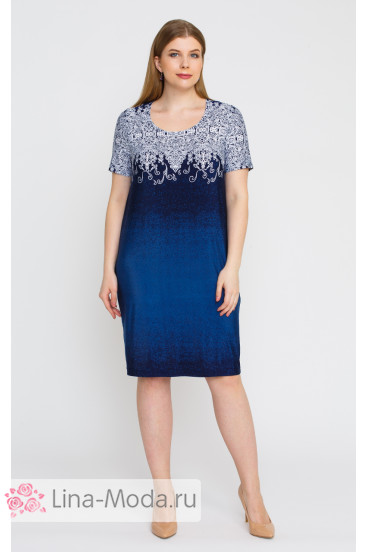Платье "Лина" 5295 (Синий)