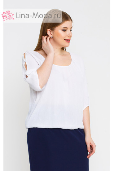 Блуза "Лина" 4139 (Белый)