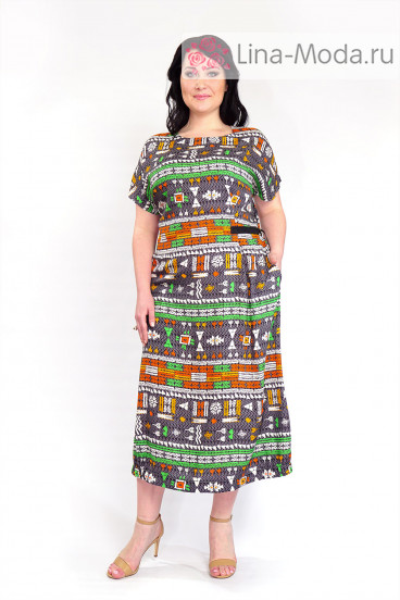 Платье "Африка" Intikoma (Серый)