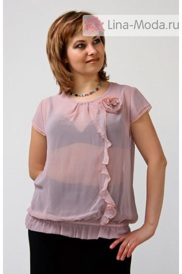 Блуза "СКС" 011 (Розовый горох)